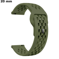 Armband 20mm für Uhr Gummi Grün: Schnelle Lieferung