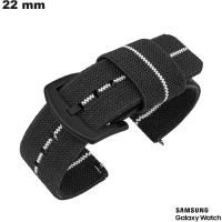Verkauf Atemberaubendes 22mm Schwarzes Stoff-Uhrenarmband für Samsung