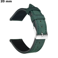 Pulsera reloj Verde Cuero auténtico 20mm / Envío Rápido