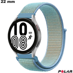 Bracelet Polar Bleu montre connectée Nylon Velcro 22 mm