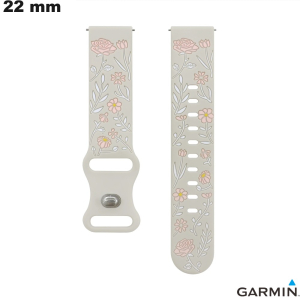 Verkauf Garmin Armband Blumen 22mm Silikon Uhr Beige