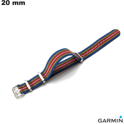 Bracelet Multicolore Tissu 20 mm Garmin smartwatch