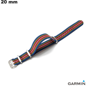 Pulseira Multicor de Tecido 20 mm para smartwatch Garmin de qualidade