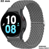 Bracelet Samsung de smartwatch 22 mm Tissu Gris