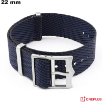 Bracelet Bleu Nylon OnePlus de montre 22 mm