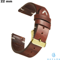 Pulsera de cuero verdadero de 22 mm marrón Haylou / Envío gratuito