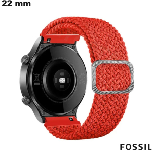 Verkauf 22 mm Orange Stoffarmband Original Fossil Uhr