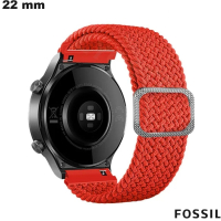 Verkauf 22 mm Orange Stoffarmband Original Fossil Uhr