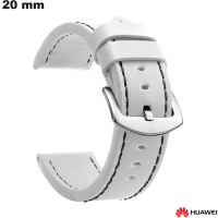 Ersatzarmband aus synthetischem Leder 20 mm Weiß Huawei von hoher Qualität