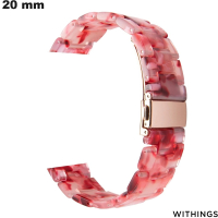 Bracelet 20mm montre intelligente Résine Withings Rose de qualité
