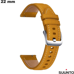 Bracelet 22 mm Cuir véritable smartwatch Suunto Jaune