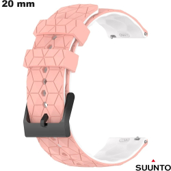 Pulseira de 20 mm Suunto de relógio conectado Rosa Silicone