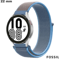 Bracciale Fossil Nylon Blu Scratch 22 mm smartwatch
