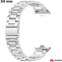 Pulsera de metal 24mm acero plata Huawei plateado barata