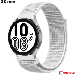 Bracelet 22 mm Blanc OnePlus de montre connectée Nylon