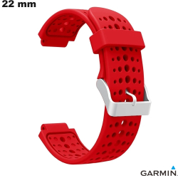 Bracelet 22mm Garmin Rouge Caoutchouc de montre