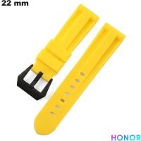 Armband 22mm Honor Geel Rubber smartwatch: Gratis verzending bij bestellingen vanaf 20€