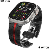 Armband 22 mm Schwarz Apple Watch Edelstahl günstig