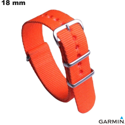 Bracelet Garmin de montre connectée Orange Tissu 18 mm