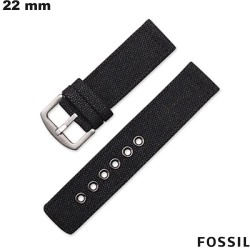 Black Fossil Fabric Bracelet 22 mm Smartwatch