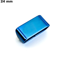 Passant 24 mm Bleu  Acier Inoxydable de bracelet pas cher