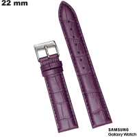 Armband Samsung für Uhr Lila 22 mm Echtes Leder von hoher Qualität