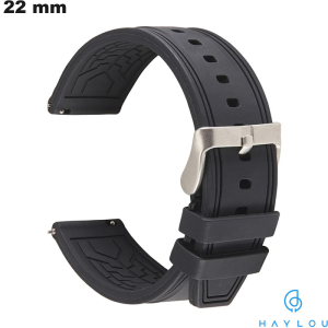 Verkauf von 22 mm Silikon Schwarz Haylou Smartwatch-Armband
