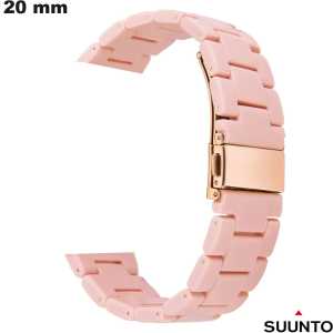 Pulsera de 20 mm Suunto de resina para reloj inteligente rosa de calidad