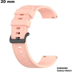 Pulsera de 20 mm para smartwatch Samsung Caoutchouc Rosa