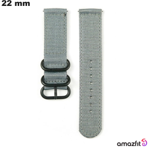 Bracelet montre Gris 22mm Amazfit Tissu # Envoi Rapide