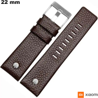 Pulsera reloj inteligente Xiaomi de piel genuina de 22 mm de calidad