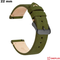 Armband 22mm Grün Echtleder universal OnePlus günstig