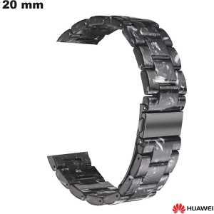 Zwarte Smartwatch Armband 20mm Huawei - Premium Kwaliteit Zwarte Smartwatch Armband 20mm Huawei - Premium Kwaliteit