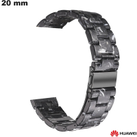 Bracelet Noir Résine de smartwatch 20mm Huawei - Qualité Premium