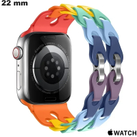 Armband Apple Watch Multicolor 22 mm Silikon: Versand in 24h