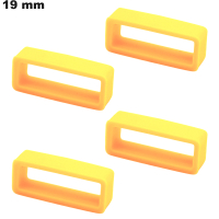 4 Pasantes de 19mm de caucho para reloj amarillo / Envío gratis a partir de 20€