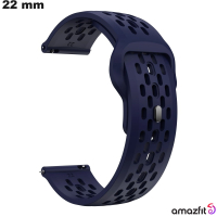 Bracelet 22mm montre Amazfit Bleu Caoutchouc : Port à 3,99€