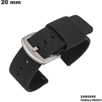 Sportlicher 20mm Nylon Schwarz Smartwatch-Armband für Samsung kaufen