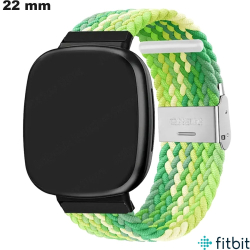 Pulsera FitBit nylon deportiva verde para reloj de 22 mm