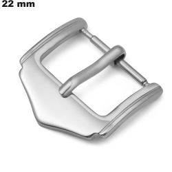 Silver Buckle Ardillon 22 mm Stainless Steel Bracelet