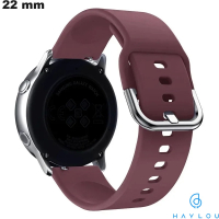 Leichtes Armband aus Silikon für Haylou Smartwatch lila 22 mm günstig