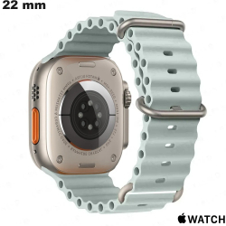 Bracelet Apple Watch Bleu Silicone étanche 22mm