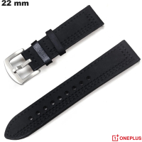 Echten schwarzen 22mm Leder OnePlus Smartwatch-Armband kaufen