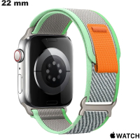 Armband Apple Watch Nylon Grijs 22 mm Rugby voor kwaliteitshorloge