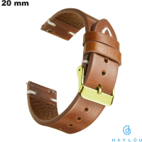 Armband Haylou 20mm Braun Echtes Leder Armbanduhr von hoher Qualität