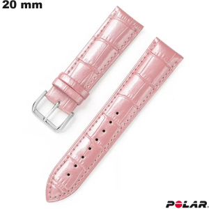 Armband 20 mm Roze Echt Leer Polar voor goedkope horloge