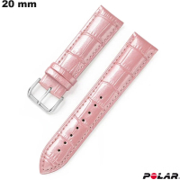 Bracciale 20 mm Rosa Cuoio autentico Polar per orologio economico