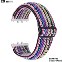 Armband 20 mm Multicolor Stoff für Qualitäts-Samsung-Uhr