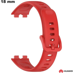 Bracelet Huawei pour montre Caoutchouc 18 mm Rouge