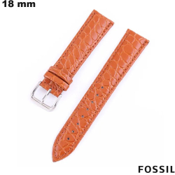 Bracelet Fossil effet croco smartwatch Brun 18 mm
